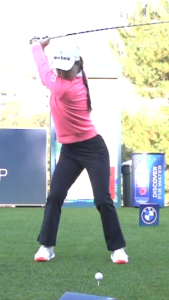 hip turn, maybe 95° shoulder turn